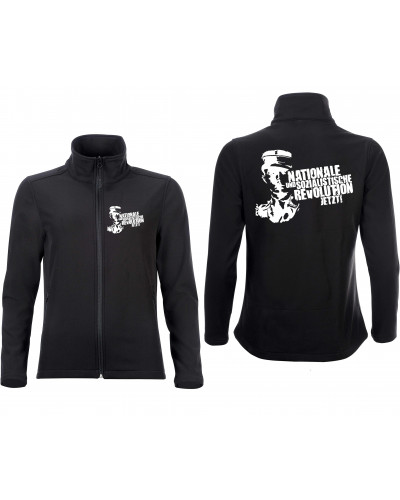 Bestickte Damen Softshell Jacke "2 Lagen" (Nationale und sozialistische Revolution jetzt)