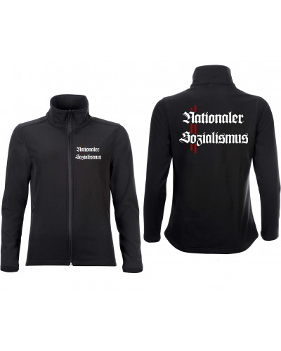 Bestickte Damen Softshell Jacke "2 Lagen" (Nationaler Sozialismus)