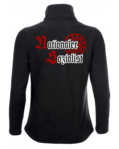 Bestickte Damen Softshell Jacke "2 Lagen" (Nationaler Sozialist)