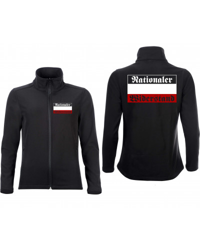 Bestickte Damen Softshell Jacke "2 Lagen" (Nationaler Widerstand)