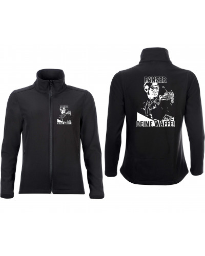 Bestickte Damen Softshell Jacke "2 Lagen" (Panzer, deine Waffe!)