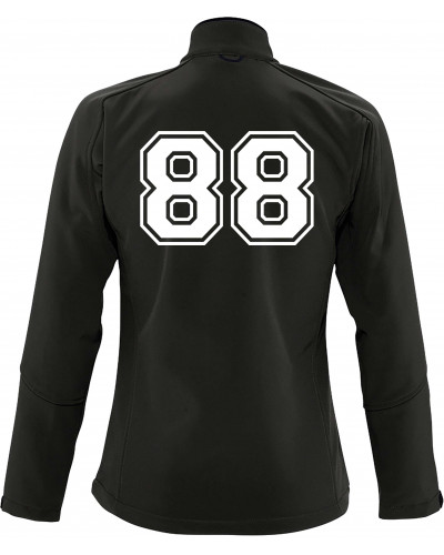 Bestickte Damen Softshell Jacke "3 Lagen" (100% White)