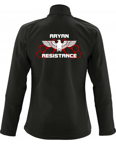 Bestickte Damen Softshell Jacke "3 Lagen" (Aryan Resistance)