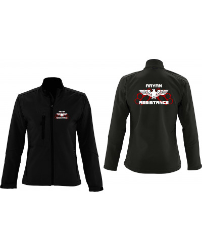Bestickte Damen Softshell Jacke "3 Lagen" (Aryan Resistance)
