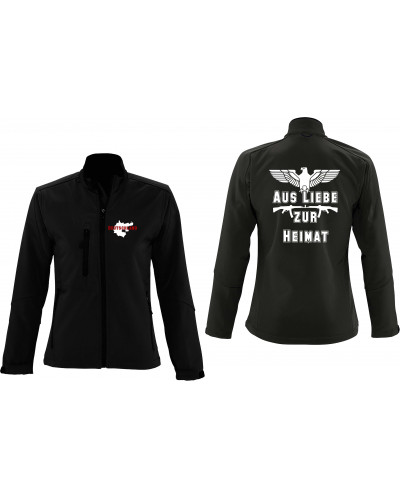 Bestickte Damen Softshell Jacke "3 Lagen" (Aus liebe zur Heimat)