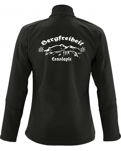 Bestickte Damen Softshell Jacke "3 Lagen" (Consdaple, Bergfreiheit)