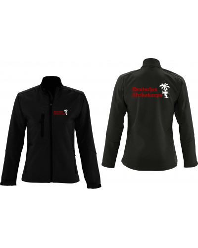 Bestickte Damen Softshell Jacke "3 Lagen" (Deutsches Afrikakorps)