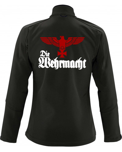Bestickte Damen Softshell Jacke "3 Lagen" (Die Wehrmacht)