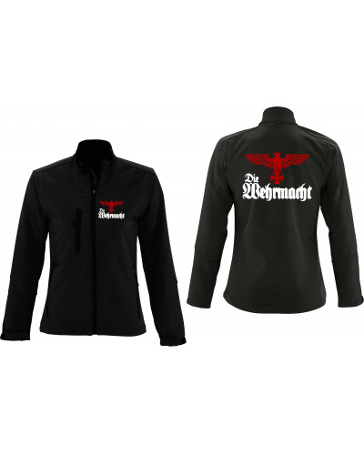 Bestickte Damen Softshell Jacke "3 Lagen" (Die Wehrmacht)