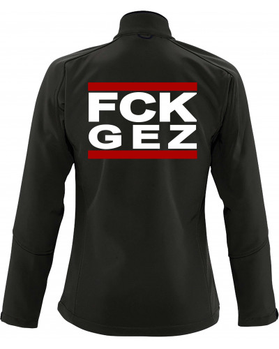 Bestickte Damen Softshell Jacke "3 Lagen" (FCK GEZ)