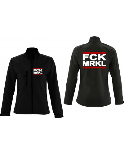 Bestickte Damen Softshell Jacke "3 Lagen" (FCK MRKL)