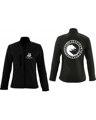 Bestickte Damen Softshell Jacke "3 Lagen" (Fenrir)