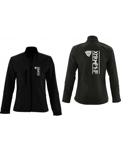 Bestickte Damen Softshell Jacke "3 Lagen" (Germania Runen)
