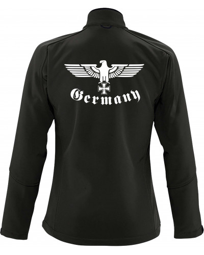 Bestickte Damen Softshell Jacke "3 Lagen" (Germany, Adler)