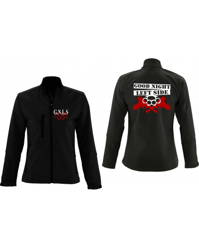Bestickte Damen Softshell Jacke "3 Lagen" (GNLS, Schlagring)