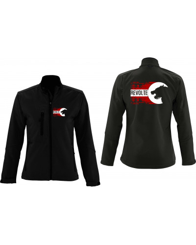 Bestickte Damen Softshell Jacke "3 Lagen" (H8-Front)