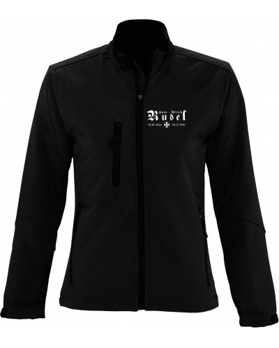 Bestickte Damen Softshell Jacke "3 Lagen" (Hans - Ulrich Rudel, Kreuz)