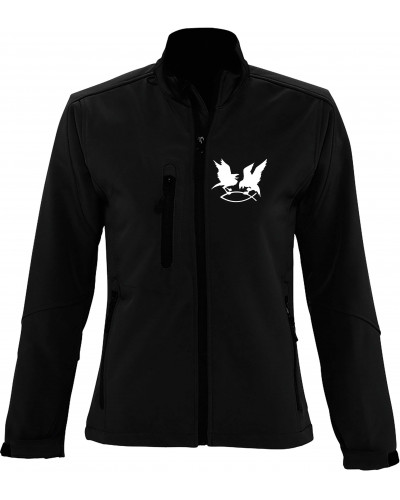 Bestickte Damen Softshell Jacke "3 Lagen" (Hugin Munin)