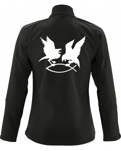 Bestickte Damen Softshell Jacke "3 Lagen" (Hugin Munin)