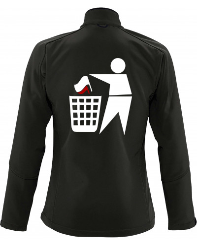 Bestickte Damen Softshell Jacke "3 Lagen" (Keinen Bock auf Zecken)