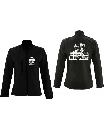 Bestickte Damen Softshell Jacke "3 Lagen" (Komm zur Revolution)