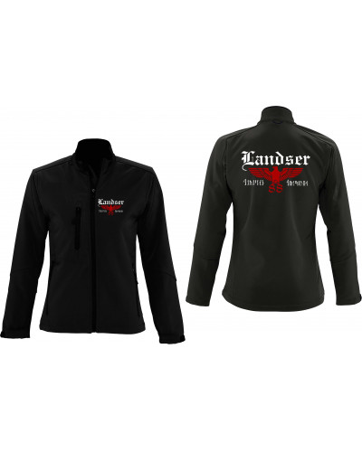 Bestickte Damen Softshell Jacke "3 Lagen" (Landser, Adler 88)