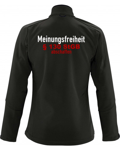 Bestickte Damen Softshell Jacke "3 Lagen" (Meinungsfreiheit)