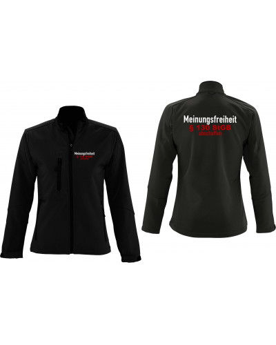 Bestickte Damen Softshell Jacke "3 Lagen" (Meinungsfreiheit)