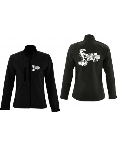 Bestickte Damen Softshell Jacke "3 Lagen" (Nationale und sozialistische Revolution jetzt)