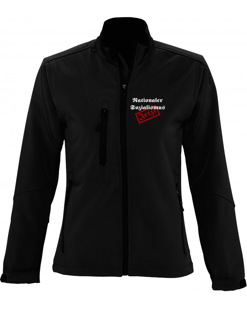 Bestickte Damen Softshell Jacke "3 Lagen" (Nationaler Sozialismus jetzt)