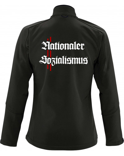 Bestickte Damen Softshell Jacke "3 Lagen" (Nationaler Sozialismus)