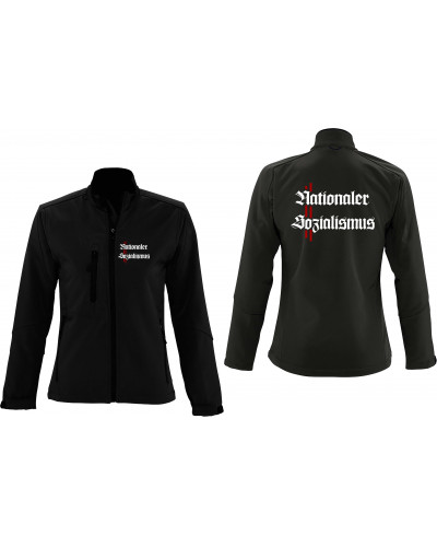 Bestickte Damen Softshell Jacke "3 Lagen" (Nationaler Sozialismus)