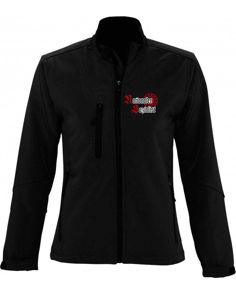 Bestickte Damen Softshell Jacke "3 Lagen" (Nationaler Sozialist)