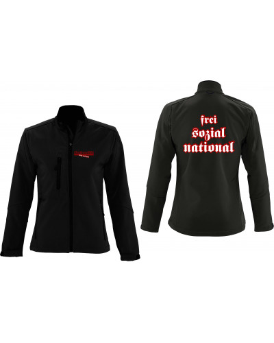Bestickte Damen Softshell Jacke "3 Lagen" (Nationalist, FSN)
