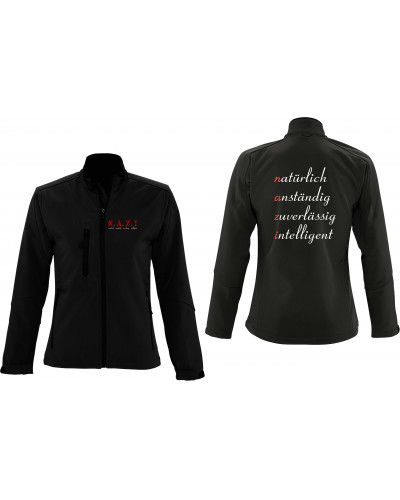 Bestickte Damen Softshell Jacke "3 Lagen" (NAZI)