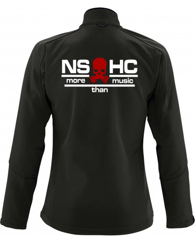 Bestickte Damen Softshell Jacke "3 Lagen" (NS HC, more than music)