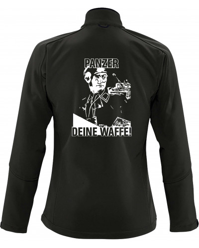 Bestickte Damen Softshell Jacke "3 Lagen" (Panzer, deine Waffe!)