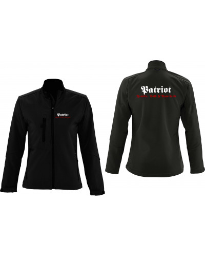 Bestickte Damen Softshell Jacke "3 Lagen" (Patriot)