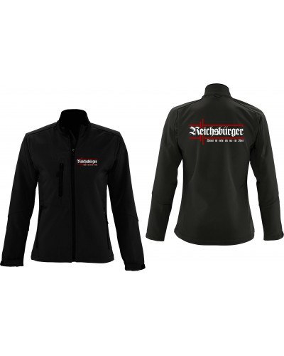 Bestickte Damen Softshell Jacke "3 Lagen" (Reichsbürger, Heimat)