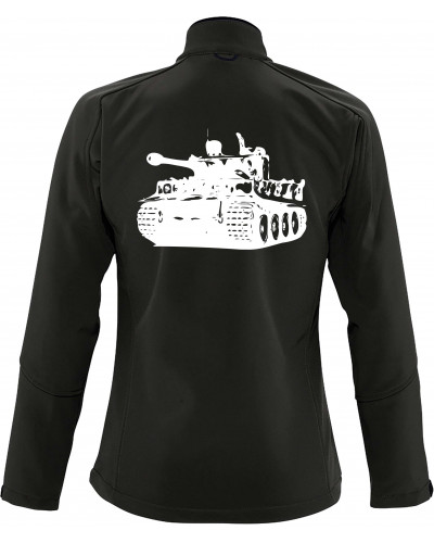 Bestickte Damen Softshell Jacke "3 Lagen" (Riesen aus Stahl)