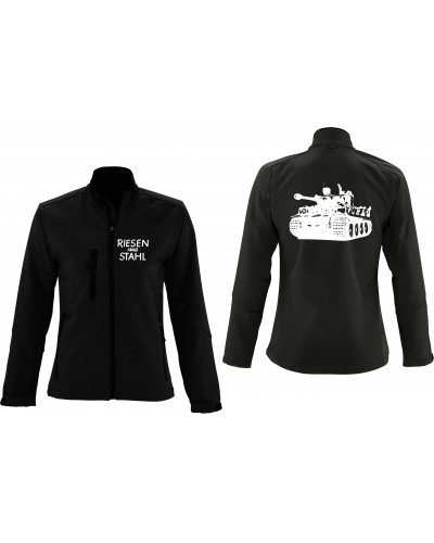 Bestickte Damen Softshell Jacke "3 Lagen" (Riesen aus Stahl)