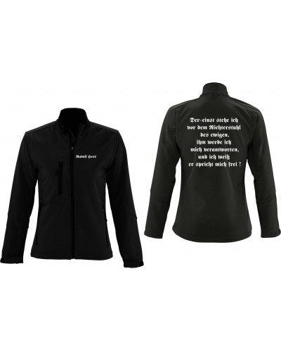 Bestickte Damen Softshell Jacke "3 Lagen" (Rudolf Hess)