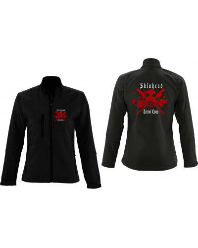 Bestickte Damen Softshell Jacke "3 Lagen" (Skinhead Terror Crew)