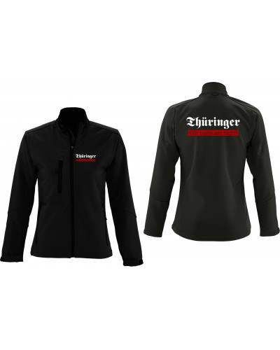 Bestickte Damen Softshell Jacke "3 Lagen" (Thüringer, wir bereuen nicht)