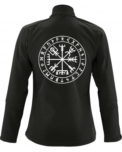 Bestickte Damen Softshell Jacke "3 Lagen" (Vegvisir)