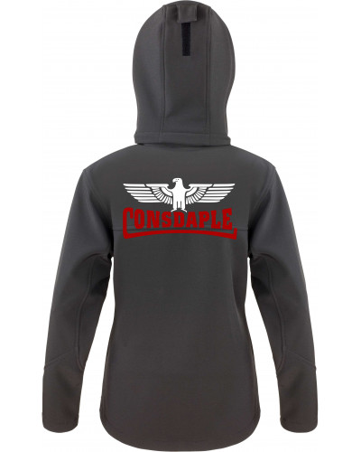 Bestickte Damen Softshell Kapuzenjacke (Consdaple mit Adler)