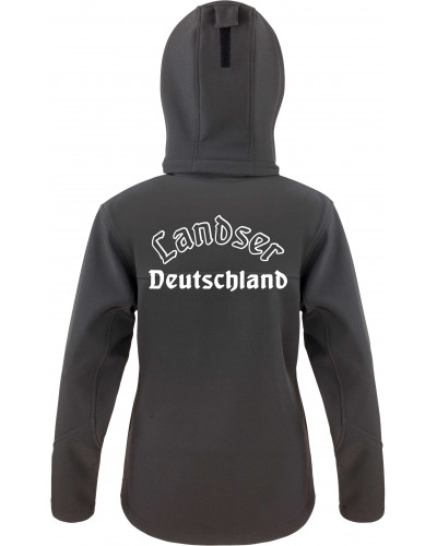 Bestickte Damen Softshell Kapuzenjacke (Landser Deutschland)