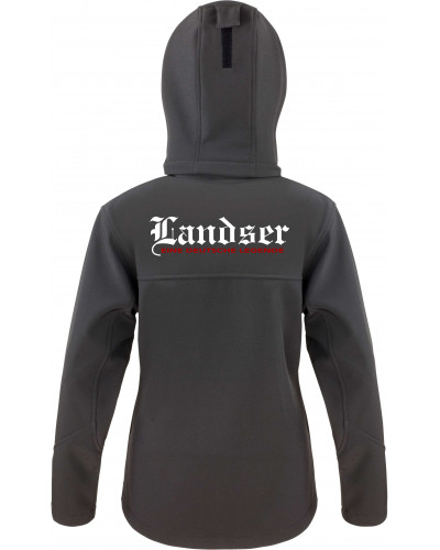Bestickte Damen Softshell Kapuzenjacke (Landser, eine deutsche legende)