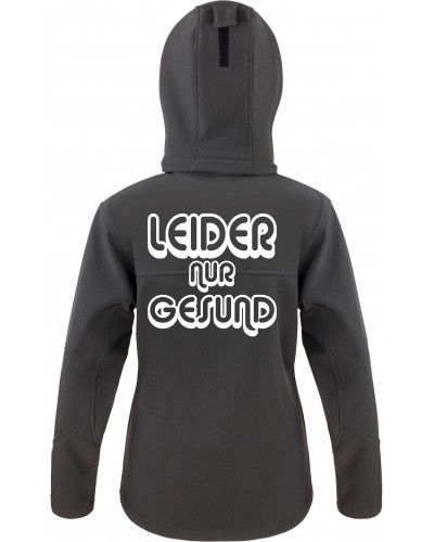 Bestickte Damen Softshell Kapuzenjacke (Leider nur Gesund)