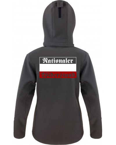 Bestickte Damen Softshell Kapuzenjacke (Nationaler Widerstand)